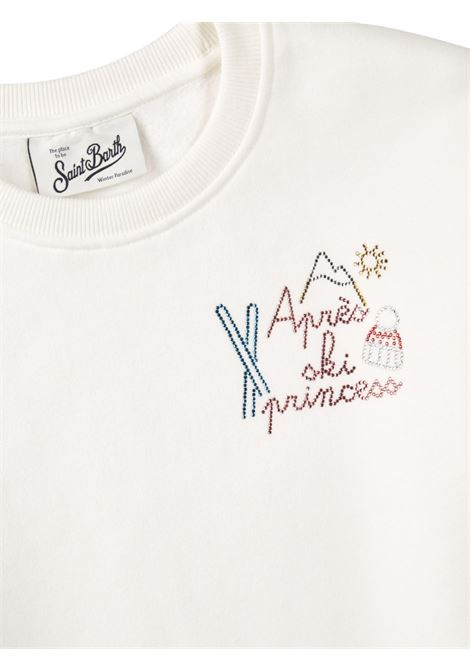 White cotton sweatshirt for girls MC2 SAINT BARTH | BRN0002/MOBIANCO